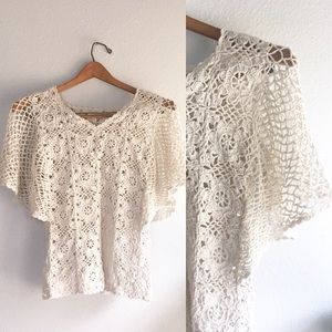 Vintage Dandyline Crochet daisy top